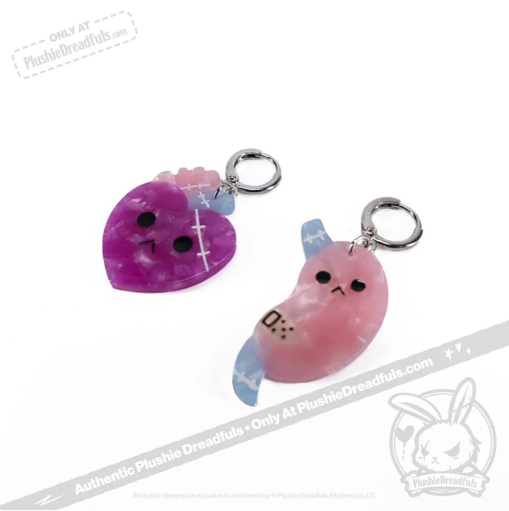 Bone Organ Izer Heart and Stomach Earrings - Image 4