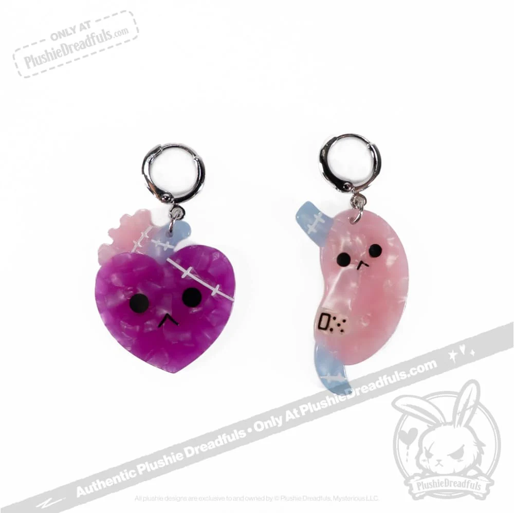 Bone Organ Izer Heart and Stomach Earrings - Image 5