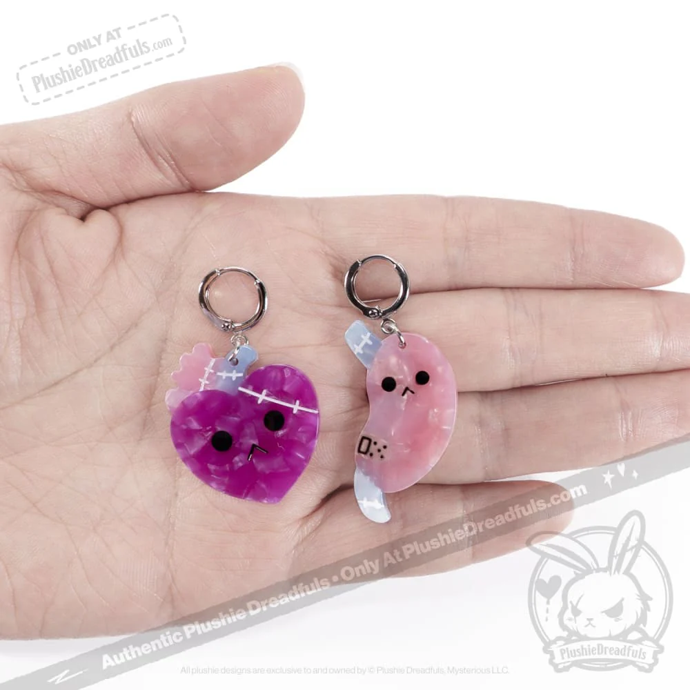 Bone Organ Izer Heart and Stomach Earrings - Image 6