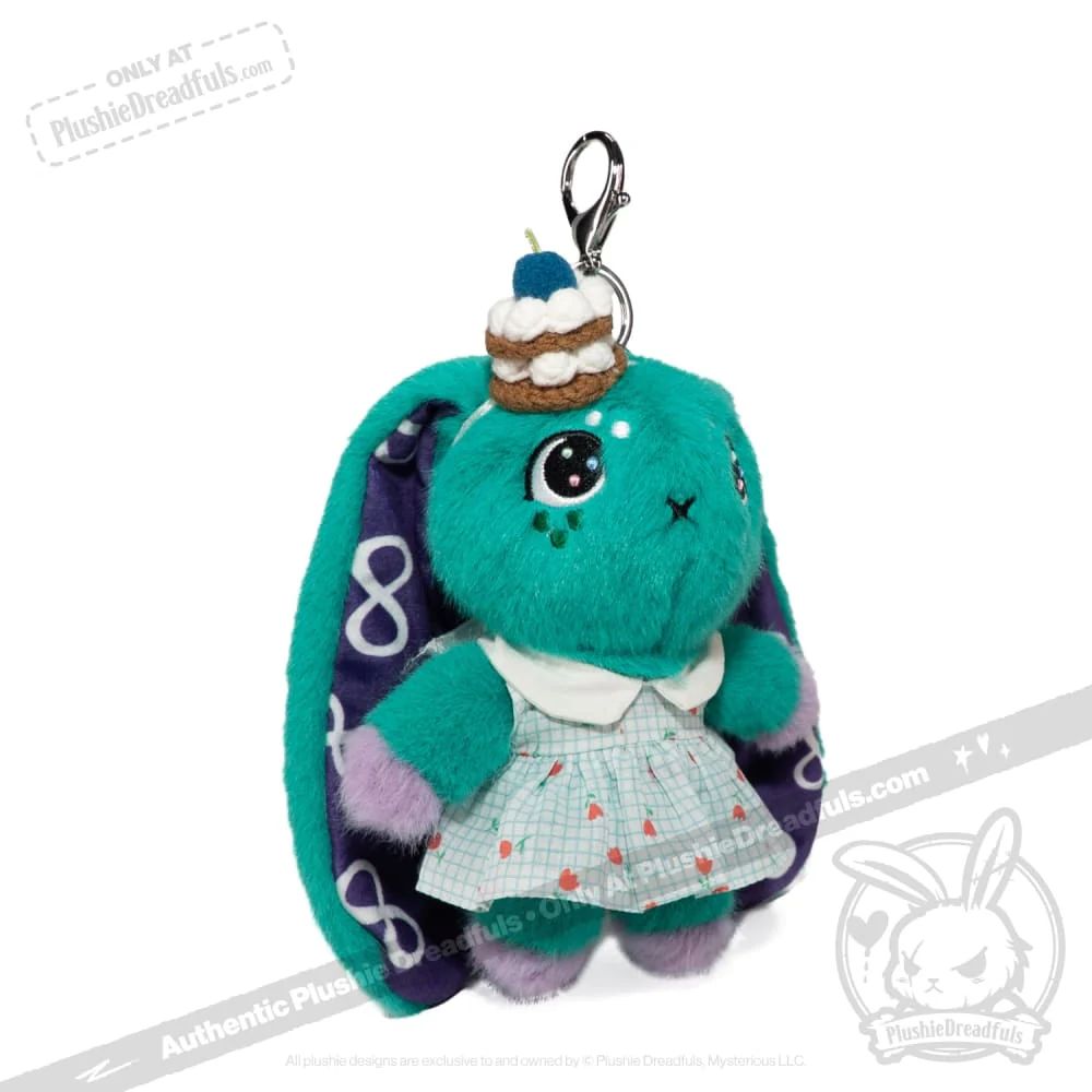 Mini Plush Outfit - Cupcake Gingham Teal Dress - Image 2