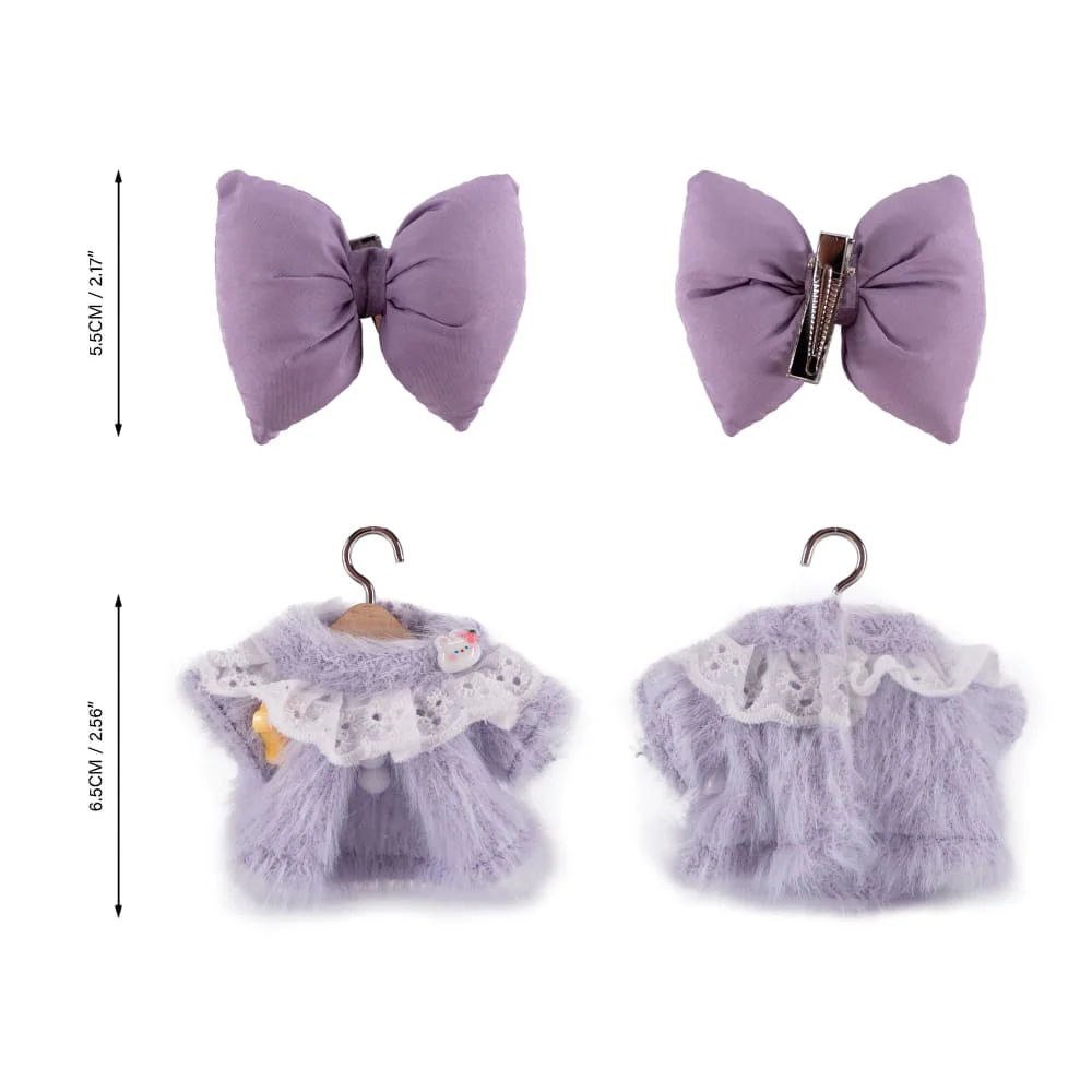 Mini Plush Outfit - Fuzzy Purple Dress