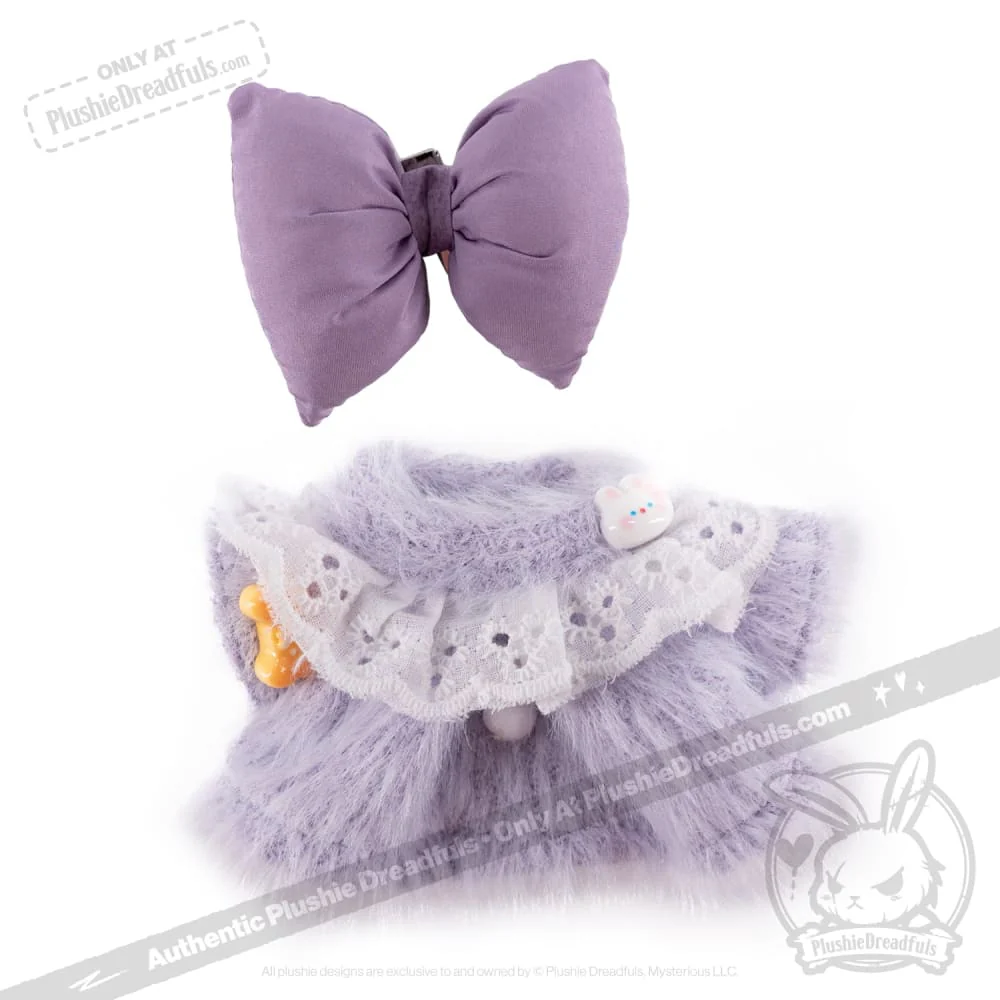 Mini Plush Outfit - Fuzzy Purple Dress - Image 4