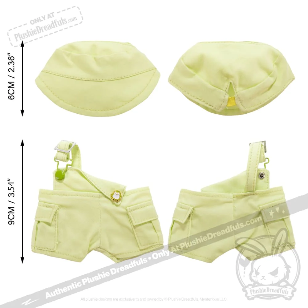 Mini Plush Outfit - Lime off the Shoulder Overalls - Image 5