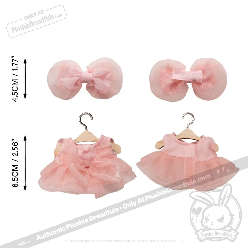 Mini Plush Outfit - Pink Cupcake Dress - Image 3