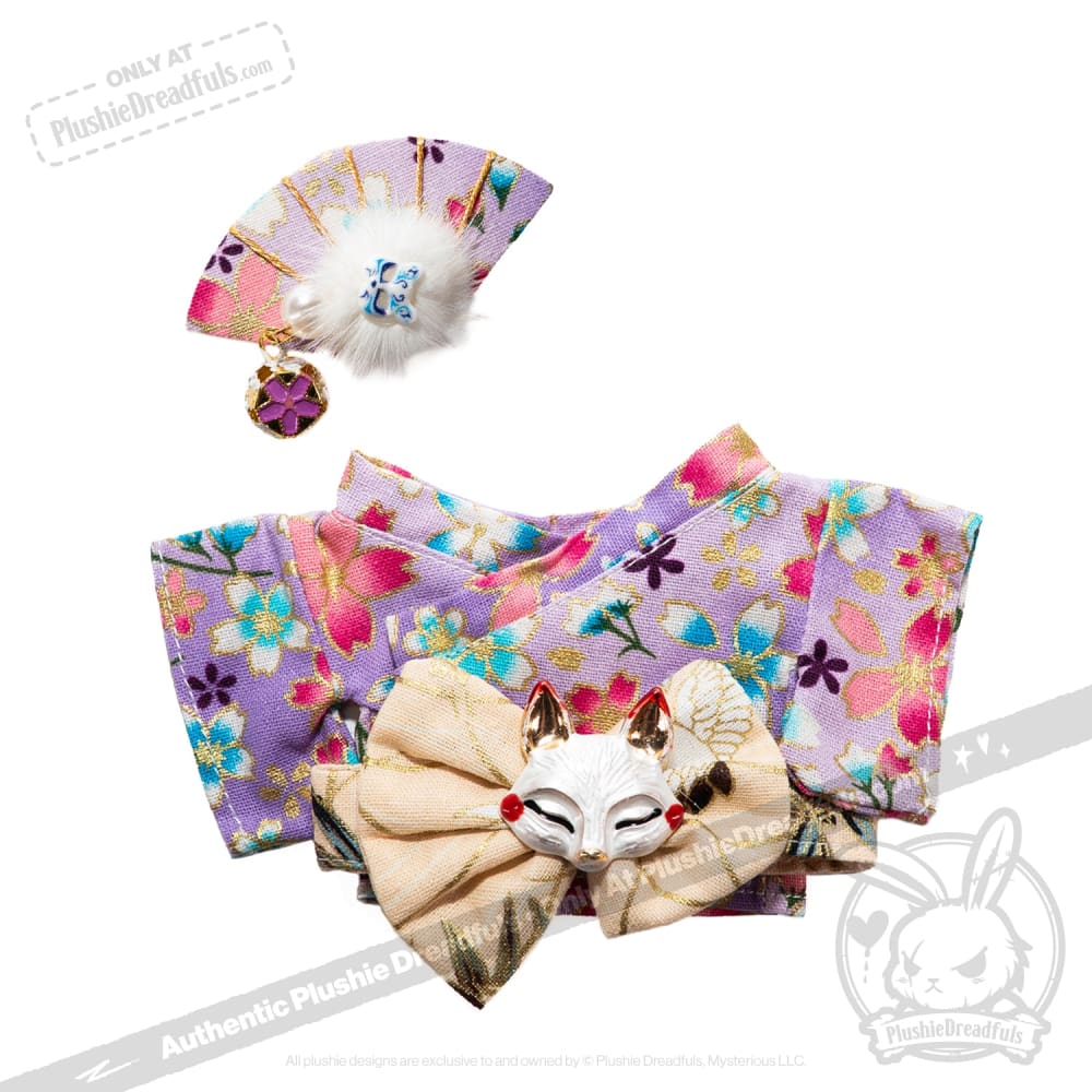 Mini Plush Outfit - Purple Kimono - Image 4