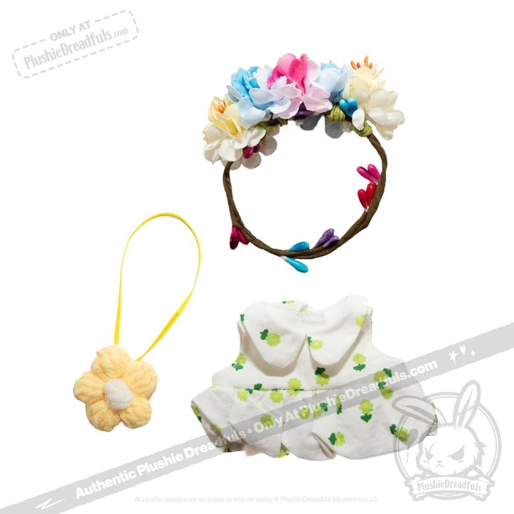 Mini Plush Outfit - Spring Green Festival Dress - Image 4