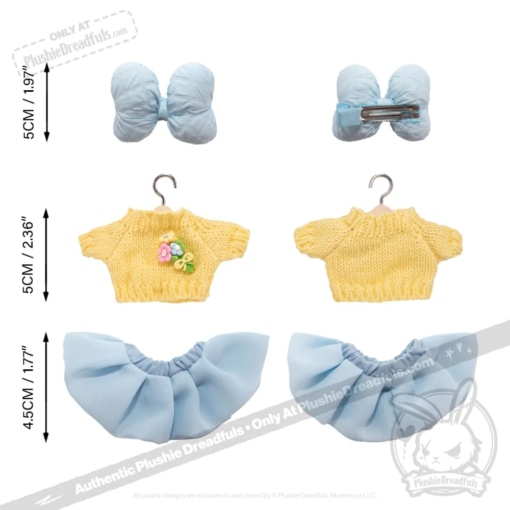 Mini Plush Outfit - Summer Nights Flower Sweater Ensemble - Image 3