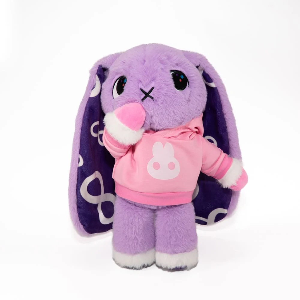 Plush Hoodie - Pink Bun Hoodie