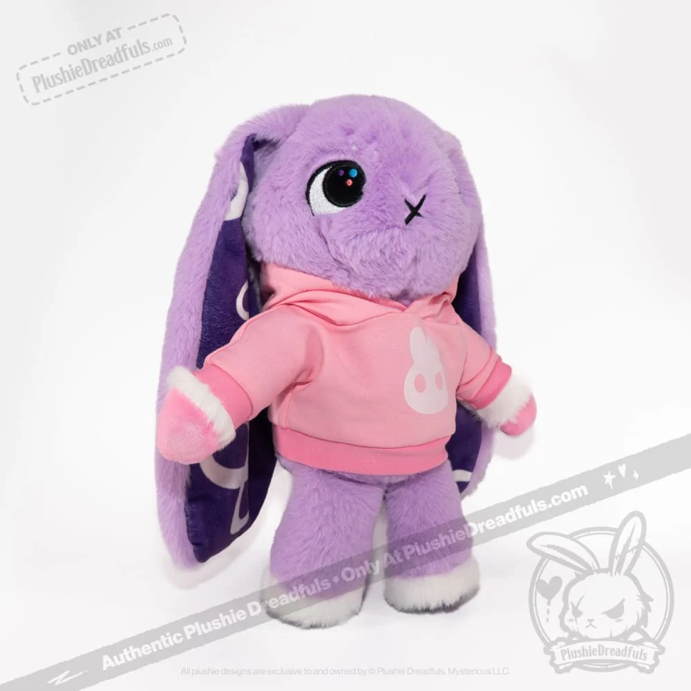 Plush Hoodie - Pink Bun Hoodie - Image 2