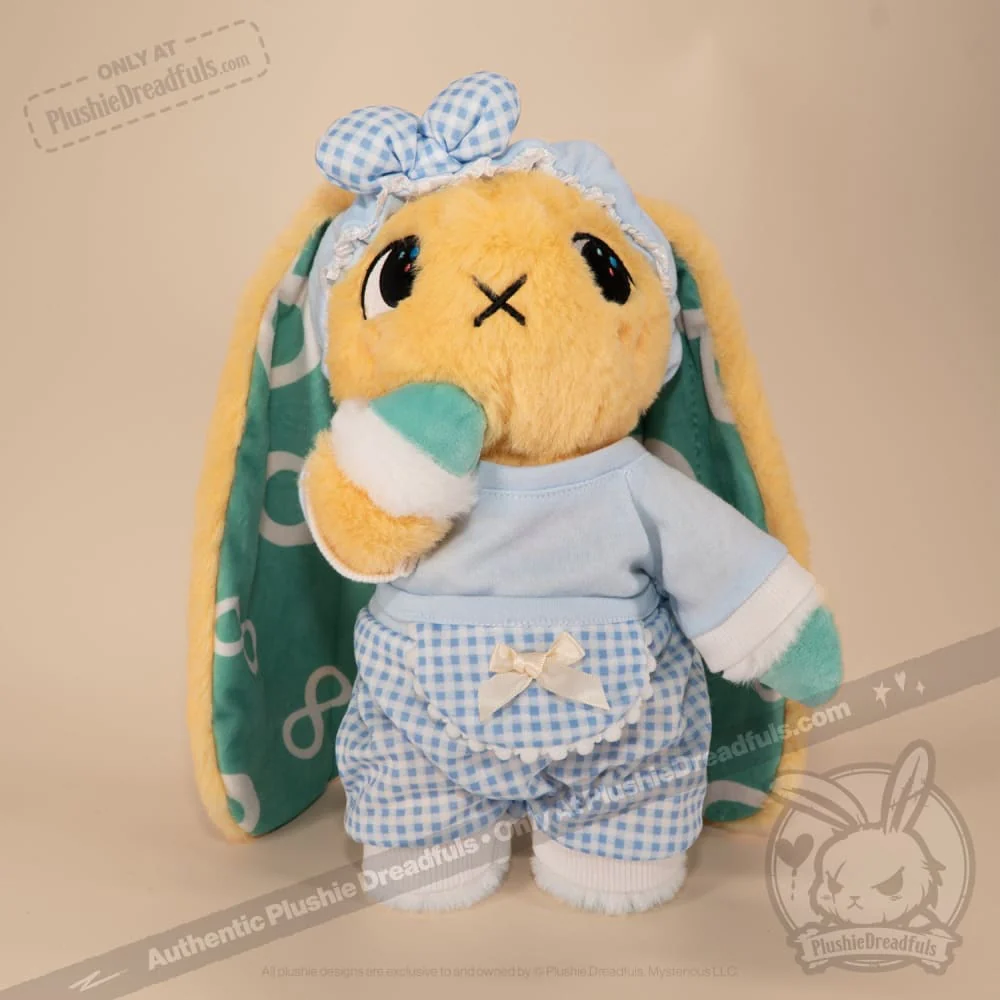 Plush Outfit - Blue Gingham Baby Outfit - Image 6