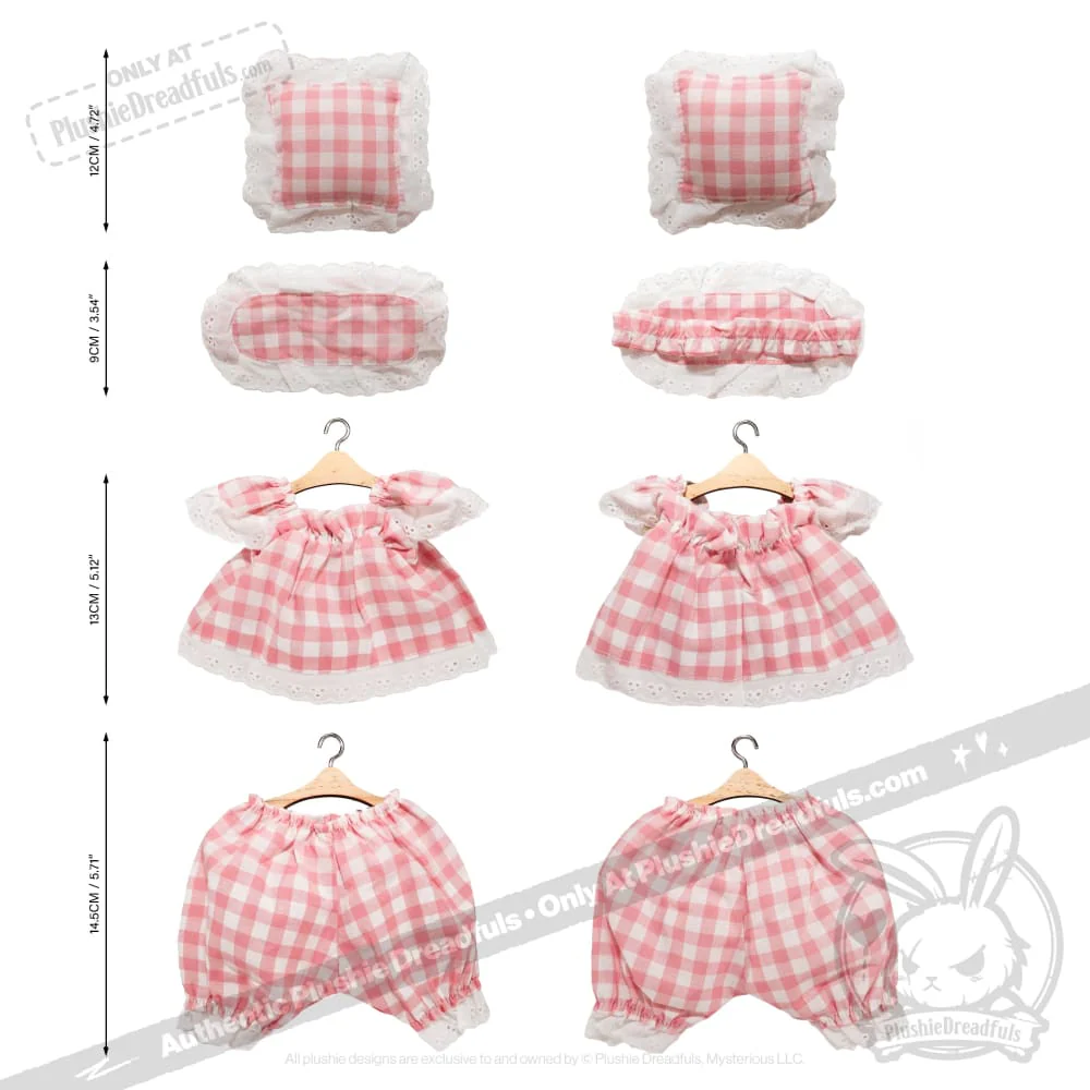 Plush Outfit - Gingham Summer Nap Outfit - Image 7