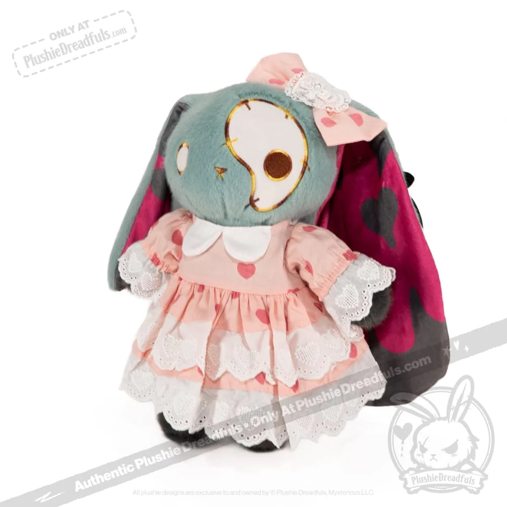 Plush Outfit - Pink Polka Dot Ruffle Dress Outfit - Image 3