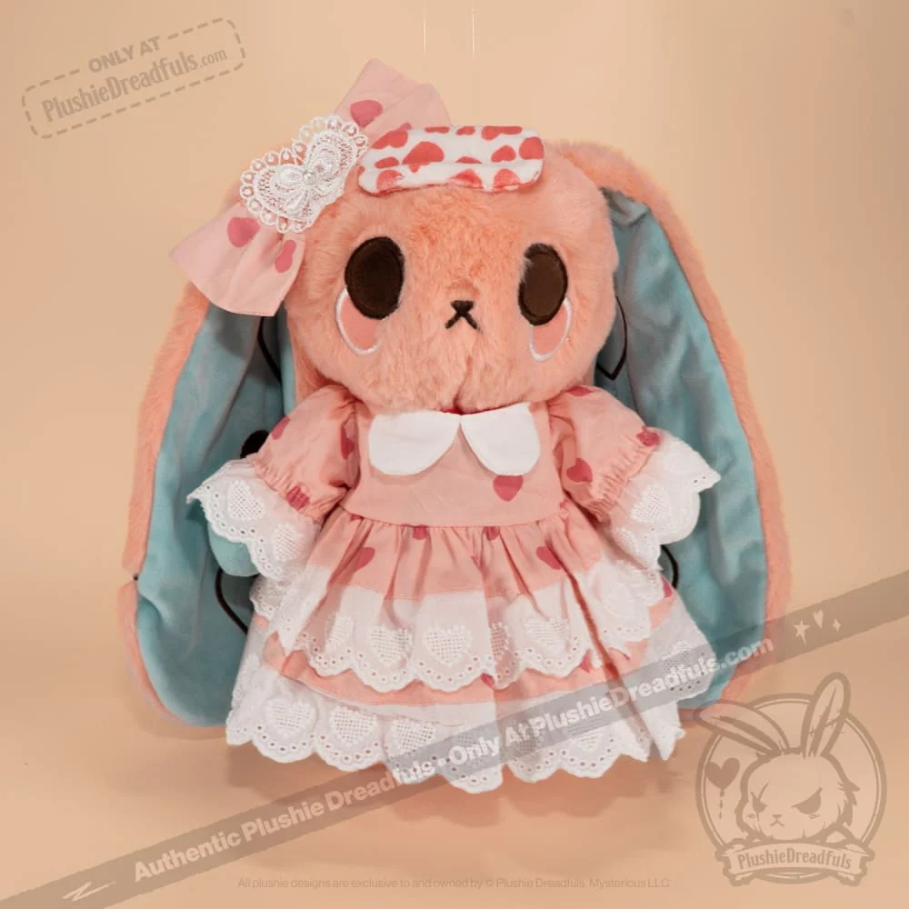 Plush Outfit - Pink Polka Dot Ruffle Dress Outfit - Image 4