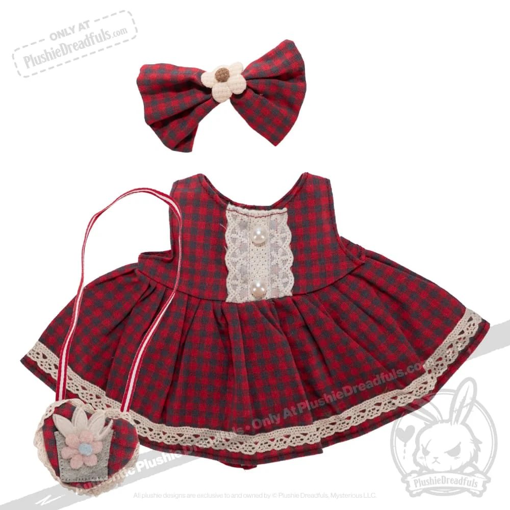 Plush Outfit -Red Hopscotch Dress - Image 2