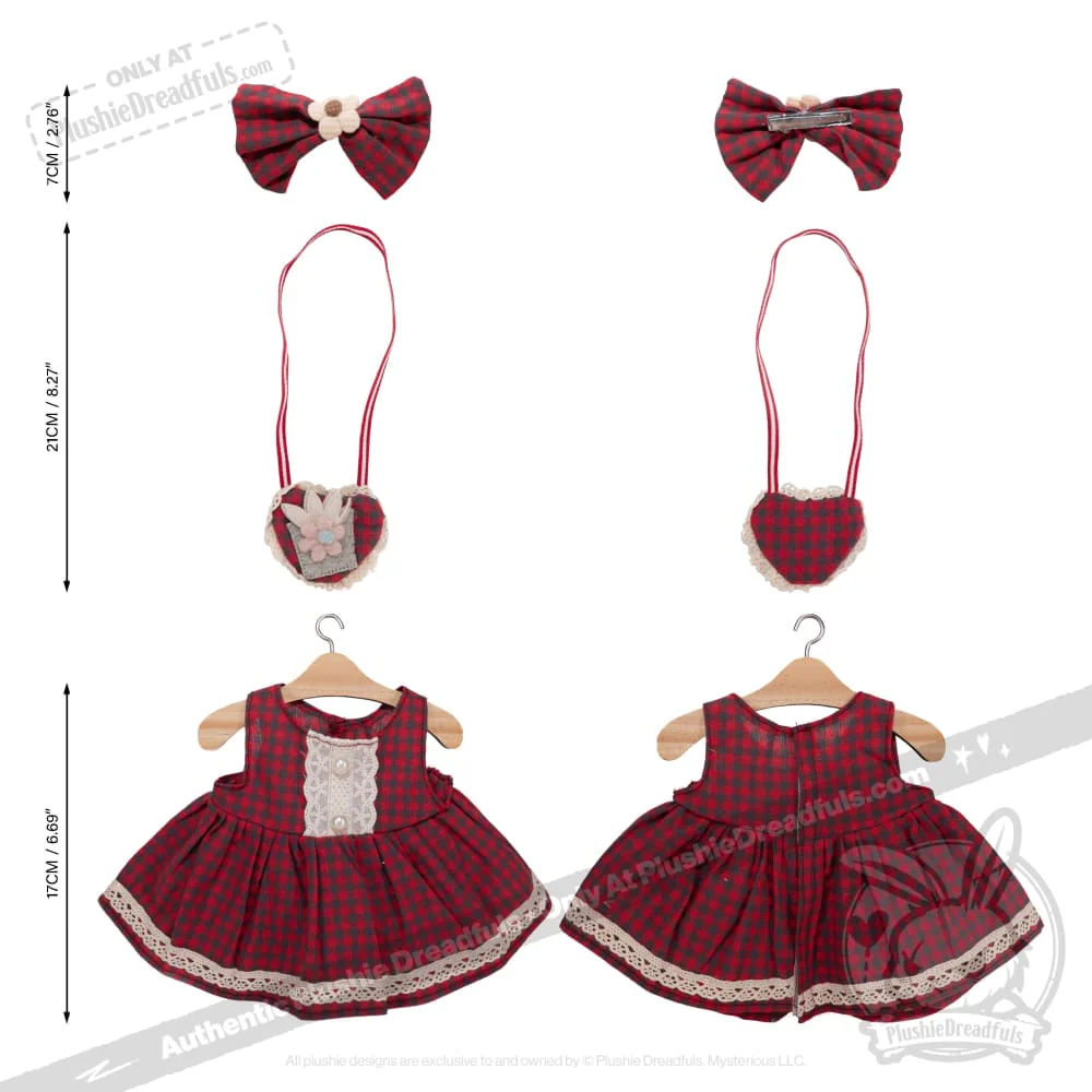 Plush Outfit -Red Hopscotch Dress - Image 3