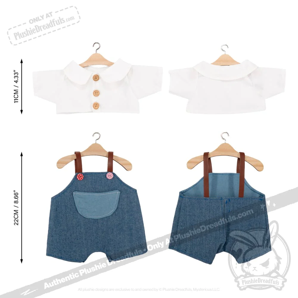 Plush Outfit - Teddy Overalls - Image 3