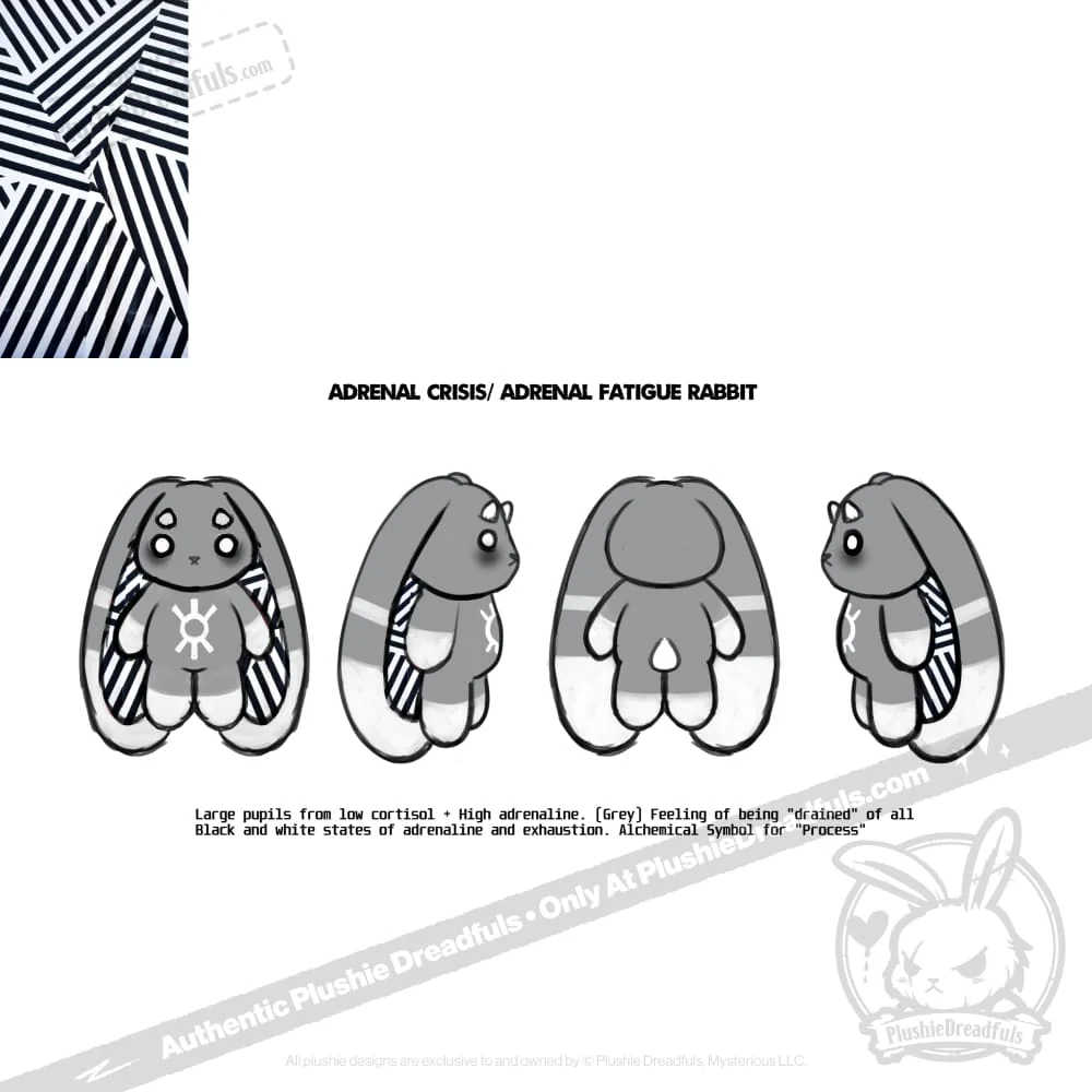 Plushie Dreadfuls - Adrenal Crisis Rabbit - Plush Stuffed Animal - Image 10