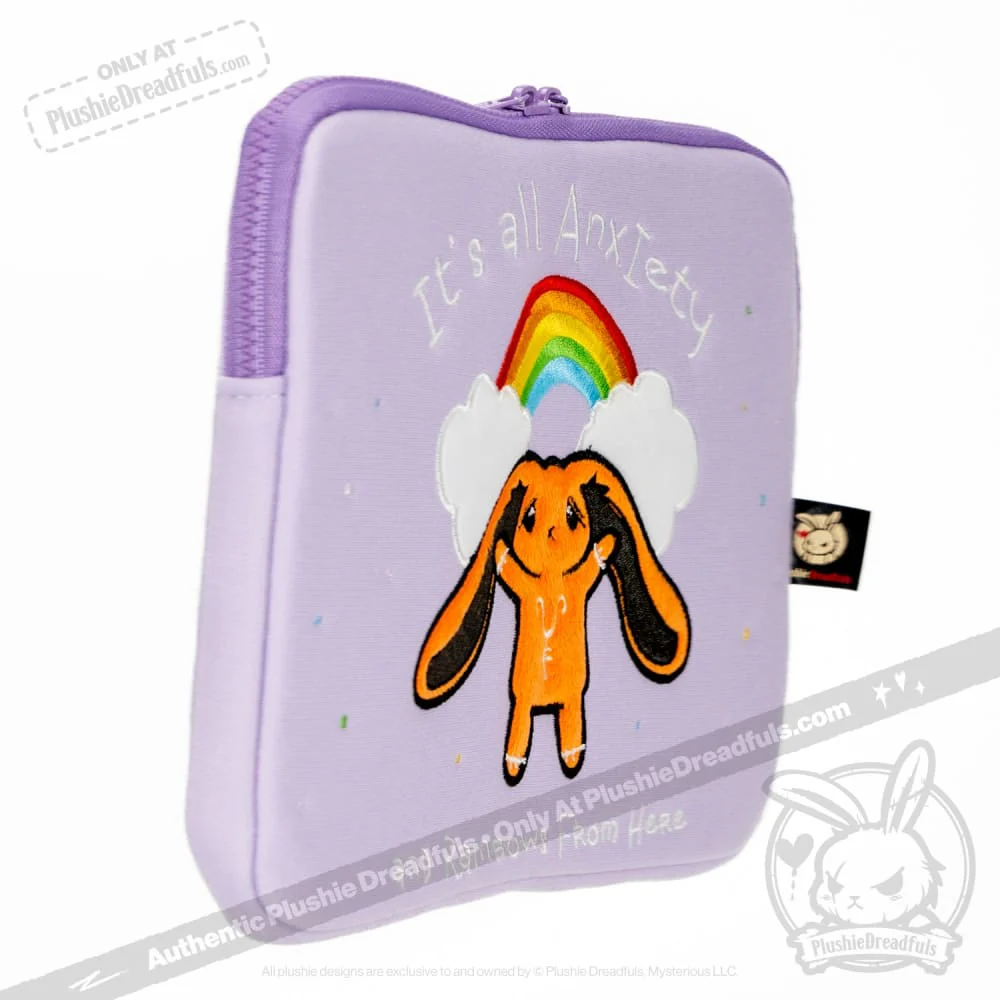 Plushie Dreadfuls Anxiety Rabbit Plush Zip Tablet Sleeve - Image 3