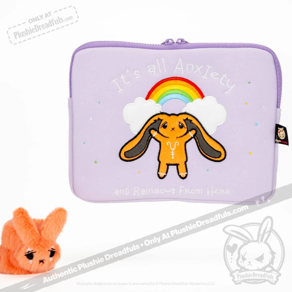 Plushie Dreadfuls Anxiety Rabbit Plush Zip Tablet Sleeve - Image 4