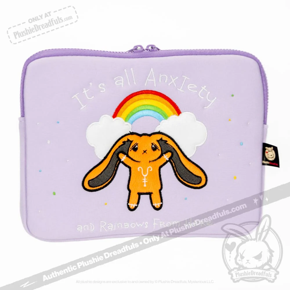 Plushie Dreadfuls Anxiety Rabbit Plush Zip Tablet Sleeve - Image 7