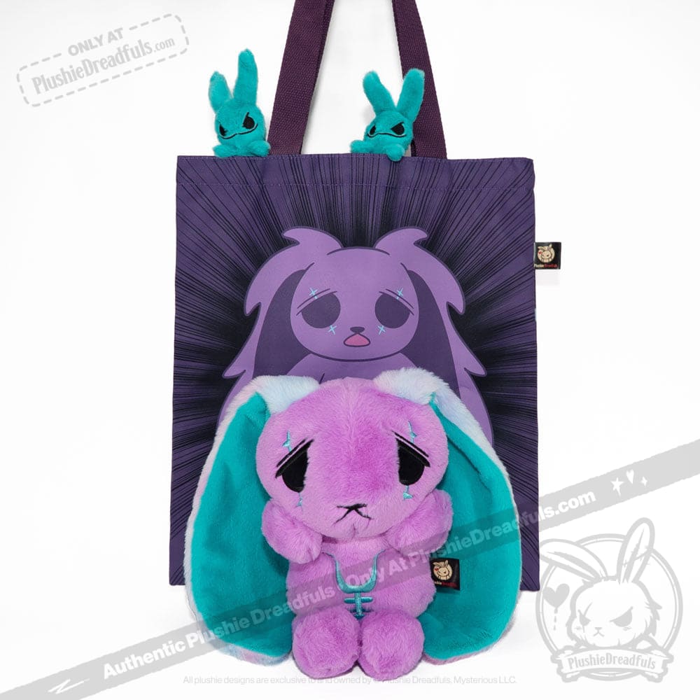 Plushie Dreadfuls - Anxiety Rabbit (PURPLE TEAL Limited Edition) - Plush Stuffed Animal - Image 14