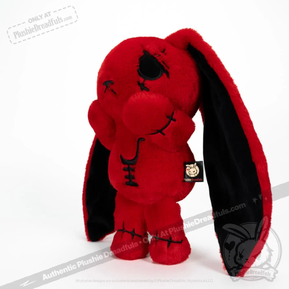 Plushie Dreadfuls - Anxiety Rabbit Red "Pressure" Edition - Plush Stuffed Animal - Image 4