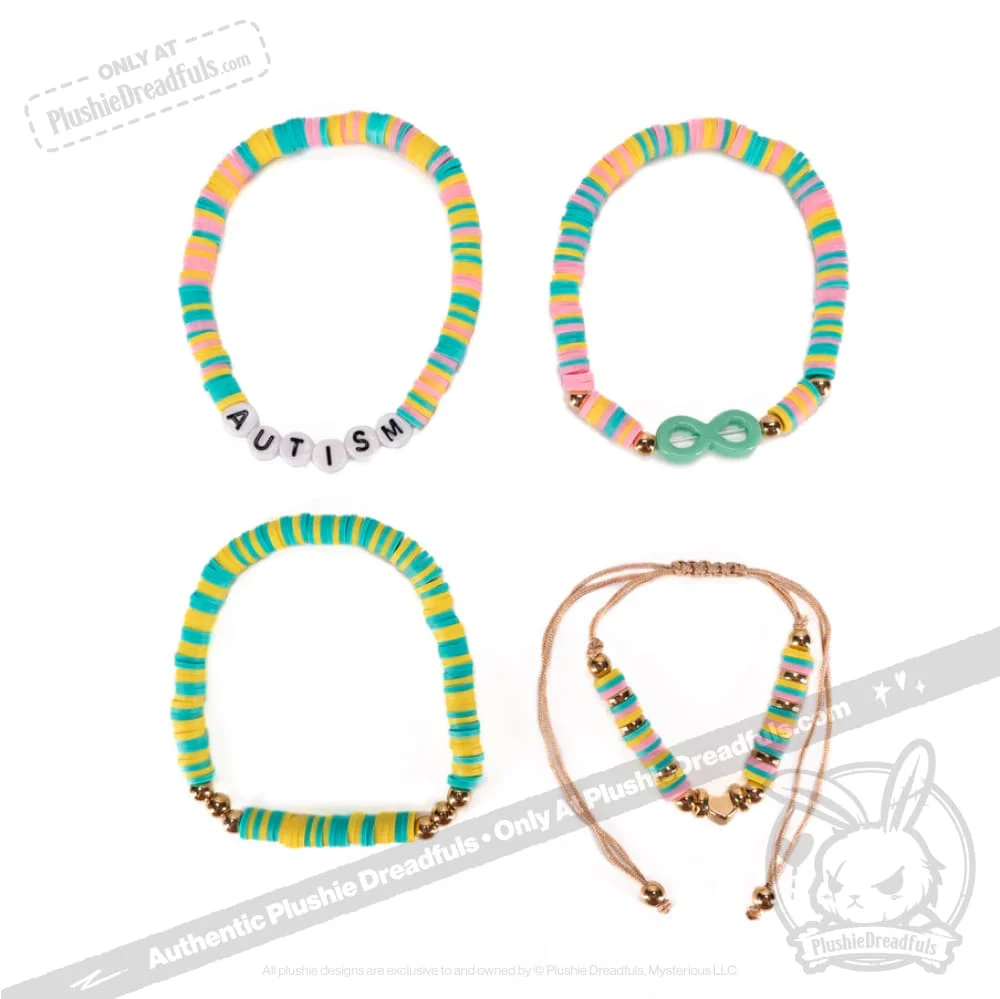 Plushie Dreadfuls - Autism Rabbit Stacking Friendship Bracelet - Image 3