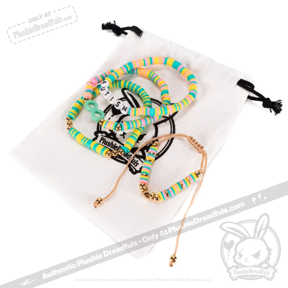 Plushie Dreadfuls - Autism Rabbit Stacking Friendship Bracelet - Image 4