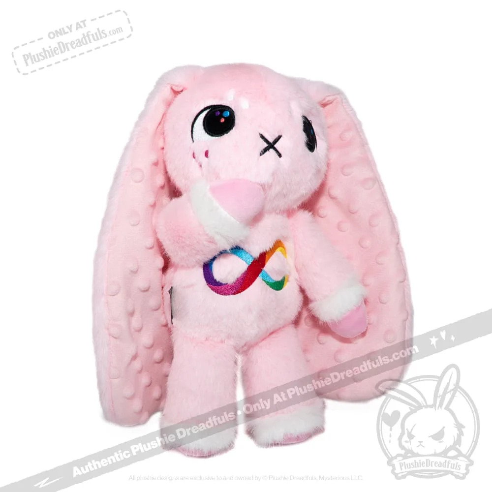 Plushie Dreadfuls - Autism Spectrum Rabbit Pink Edition - Plush Rabbit Stuffed Animal - Image 5