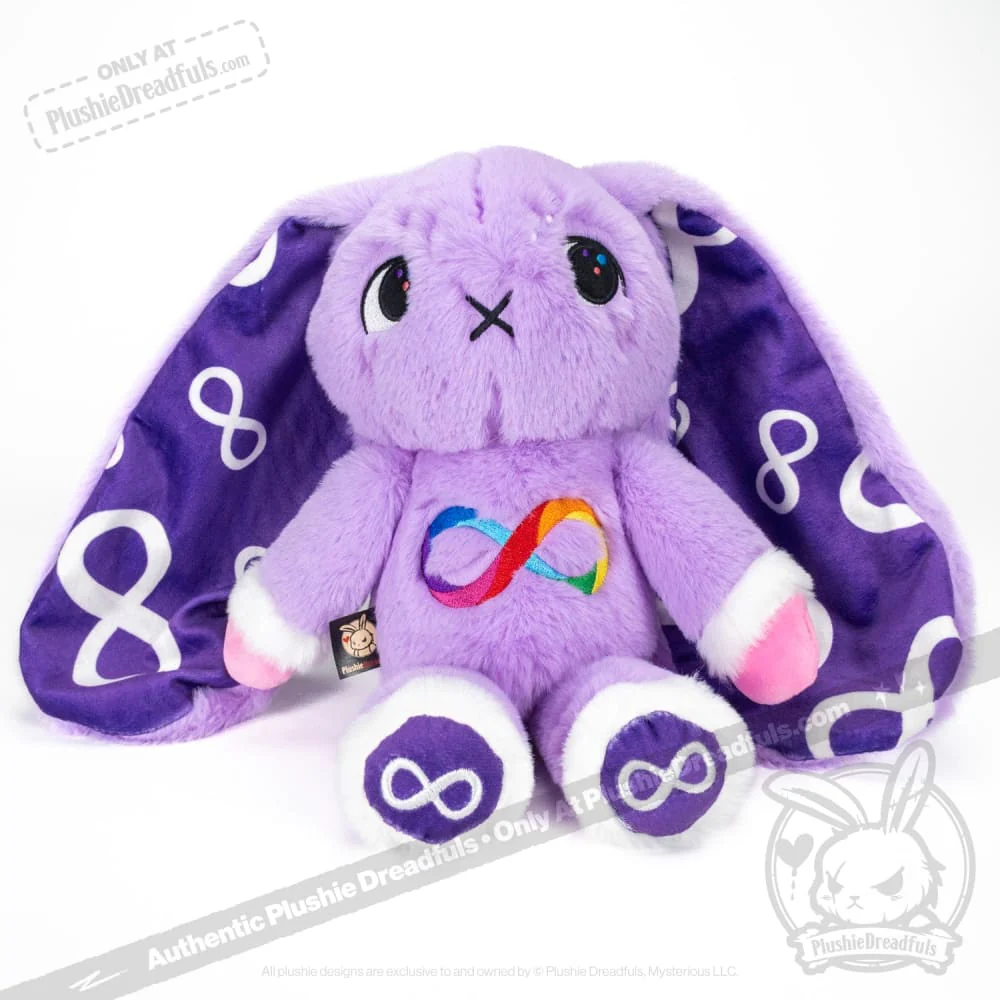Plushie Dreadfuls - Autism Spectrum Rabbit Purple Edition - Plush Rabbit Stuffed Animal - Image 2