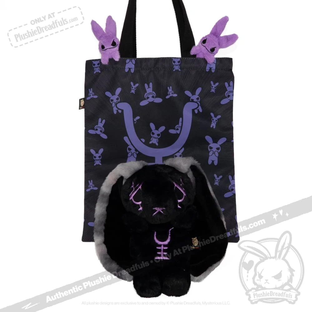 Plushie Dreadfuls - Black and Purple Anxiety Rabbit - Plush Stuffed Animal - Image 14