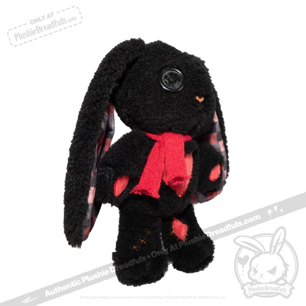 Plushie Dreadfuls - Black Plaid Love Rabbit - Plush Stuffed Animal - Image 4