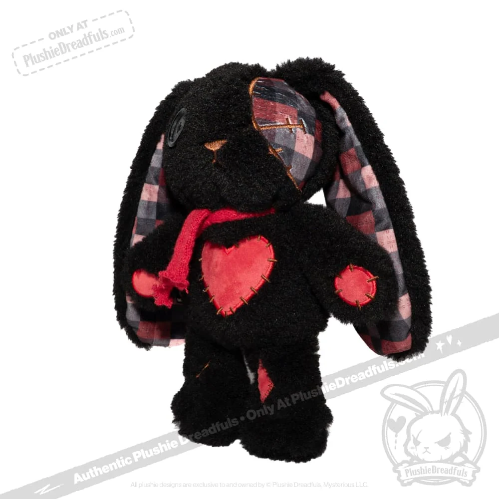 Plushie Dreadfuls - Black Plaid Love Rabbit - Plush Stuffed Animal - Image 5
