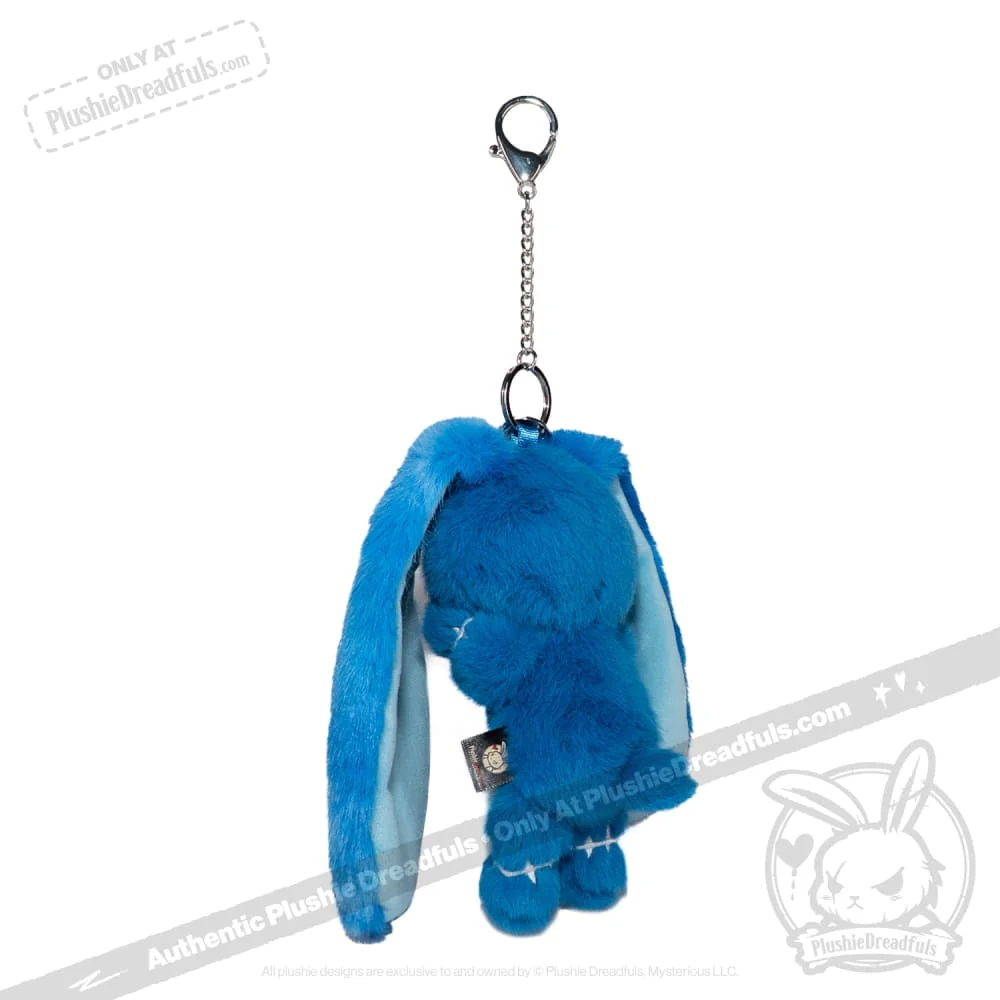 Plushie Dreadfuls - Blue Anxiety Rabbit Plush Keychain Accessory - Image 11