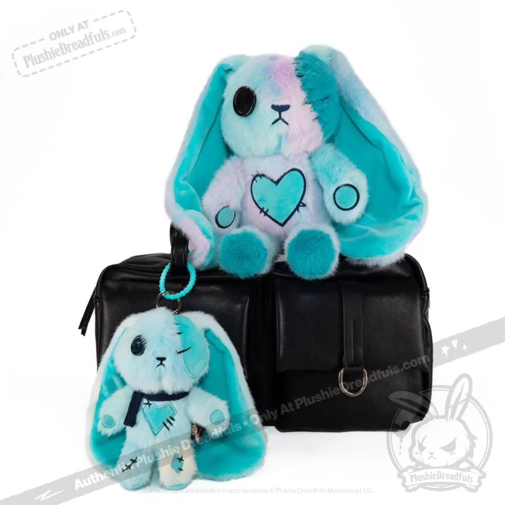 Plushie Dreadfuls - Blue Ice Love Rabbit Plush Keychain Accessory - Image 2