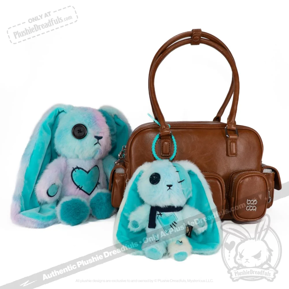 Plushie Dreadfuls - Blue Ice Love Rabbit Plush Keychain Accessory - Image 3