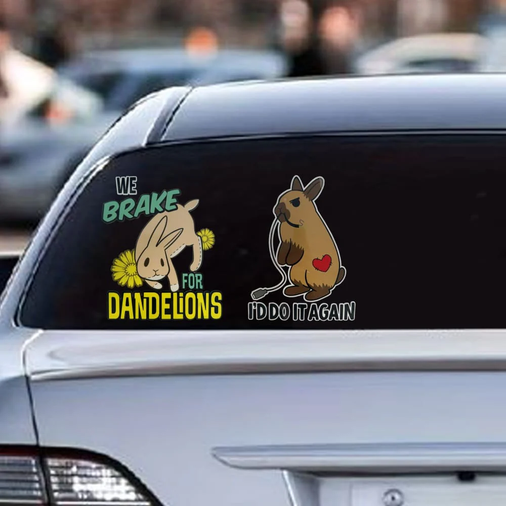 Plushie Dreadfuls - Buns Behaving Bunnly Car Decals