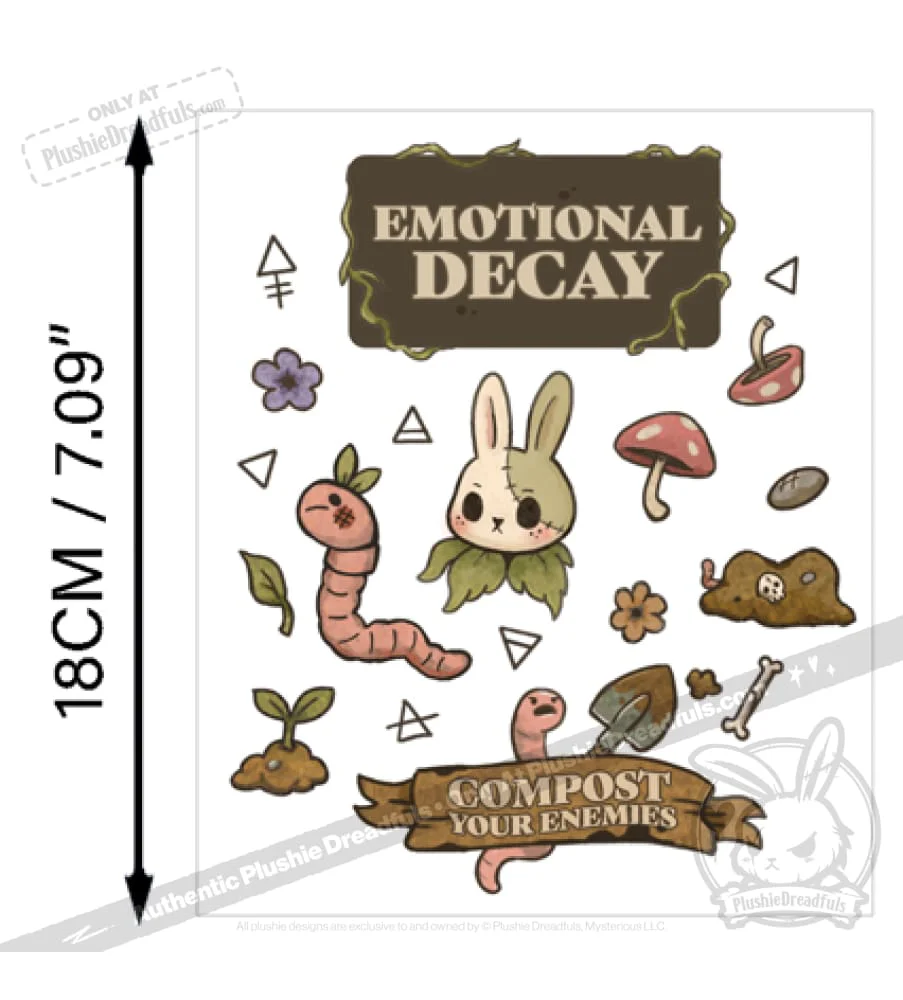 Plushie Dreadfuls Compost Your Enemies Sticker Sheet - Image 2