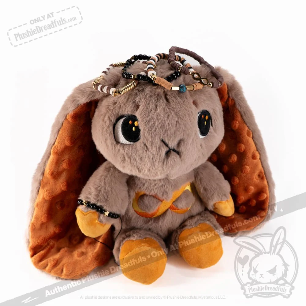 Plushie Dreadfuls - Gold Autism Rabbit Stacking Friendship Bracelet - Image 6