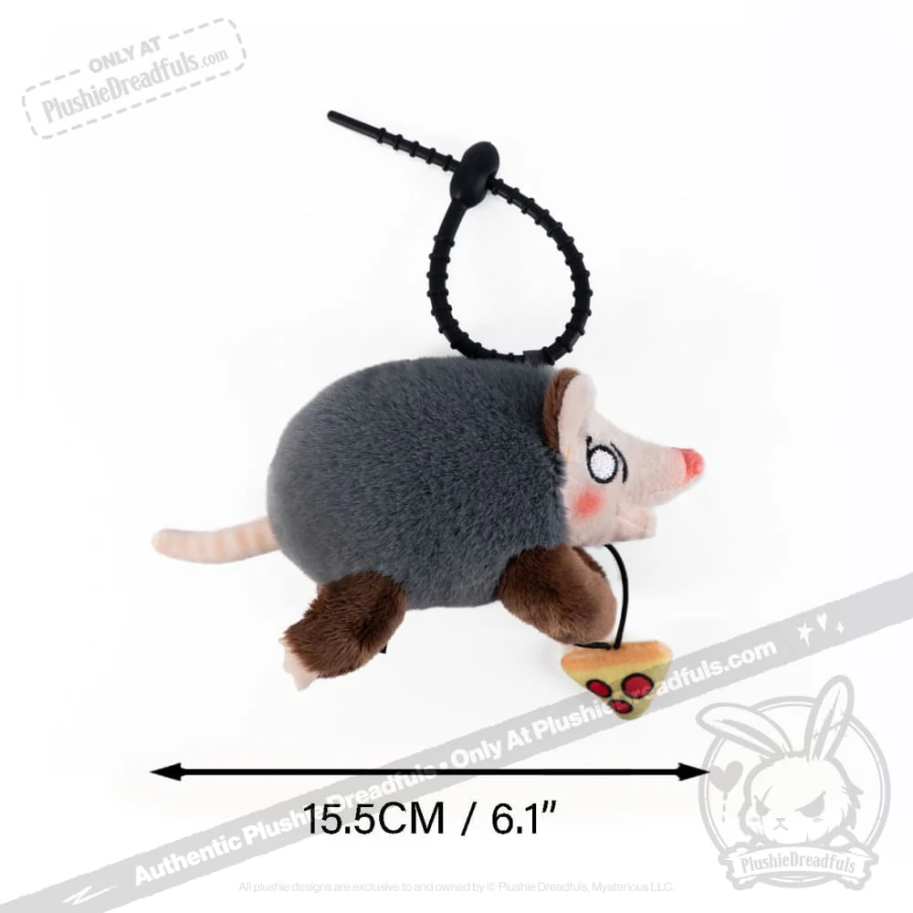 Plushie Dreadfuls - Hangry Pizza Opossum Plush Keychain - Image 10