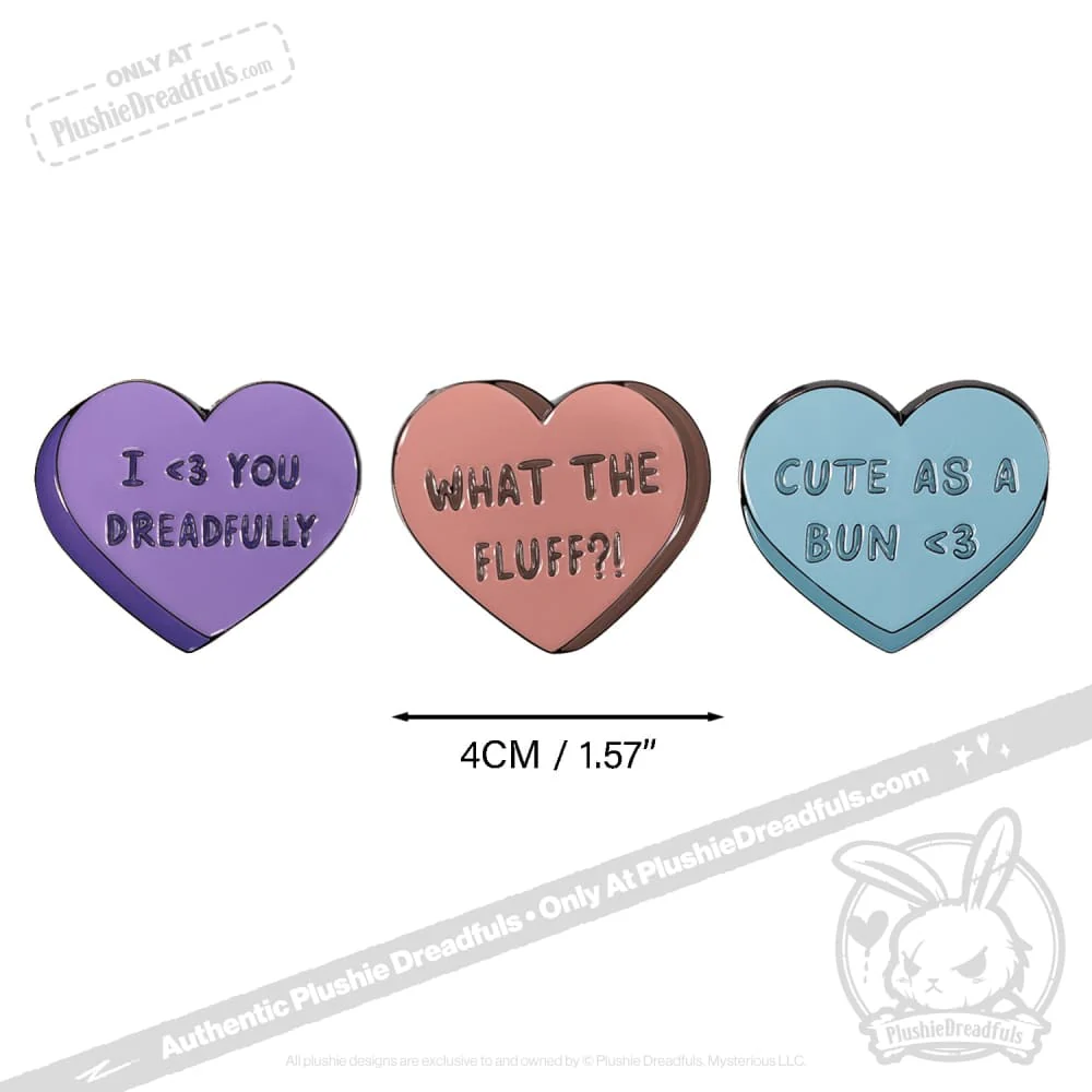 Plushie Dreadfuls - Heart Candy Enamel Pin - Image 2