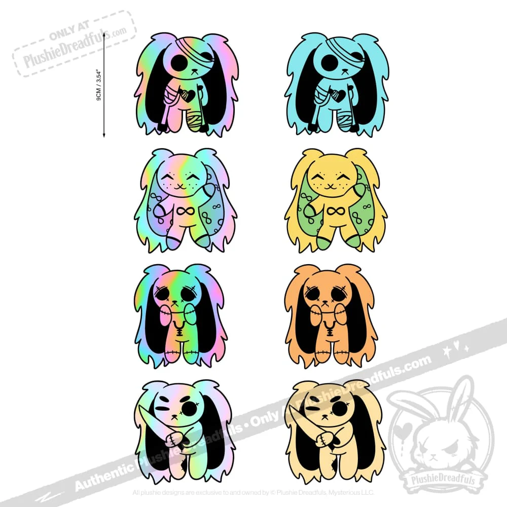 Plushie Dreadfuls Holographic Mood Stickers - Image 2