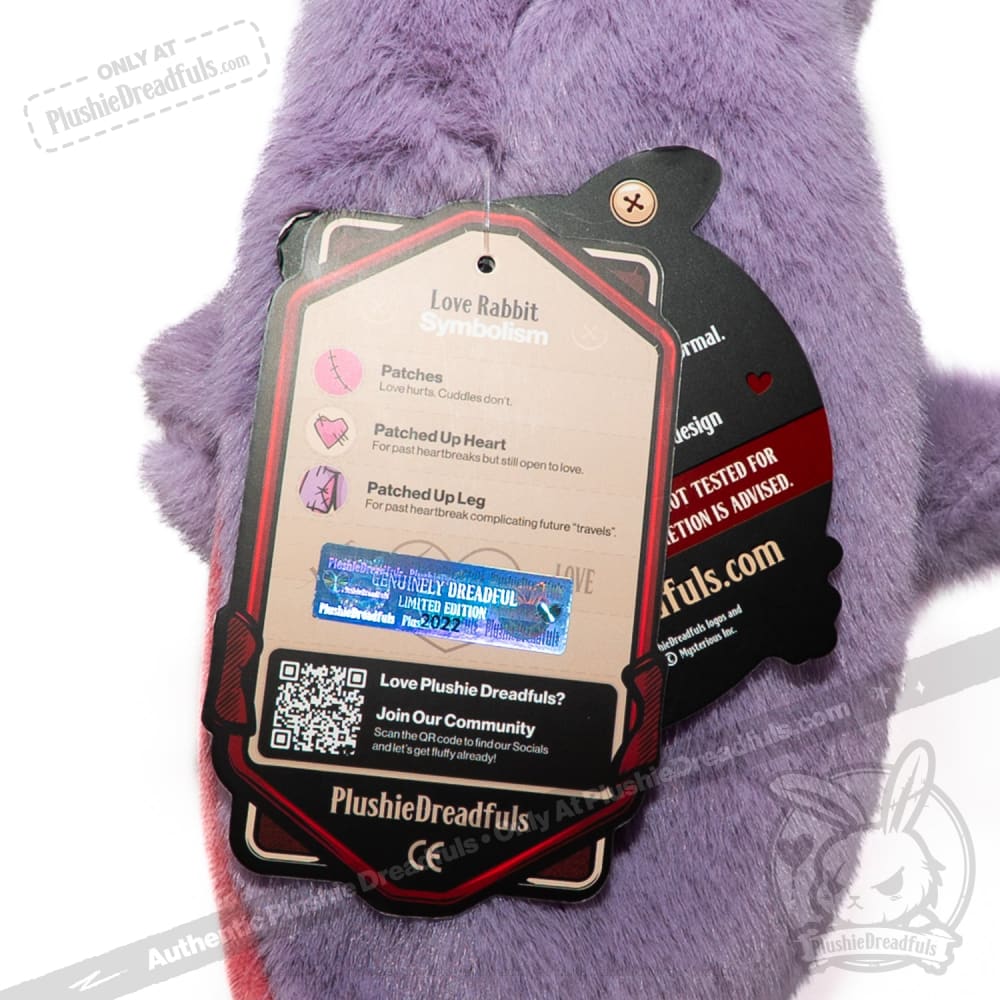 Plushie Dreadfuls - Lavender Love Rabbit Limited Edition - Plush Stuffed Animal - Image 19