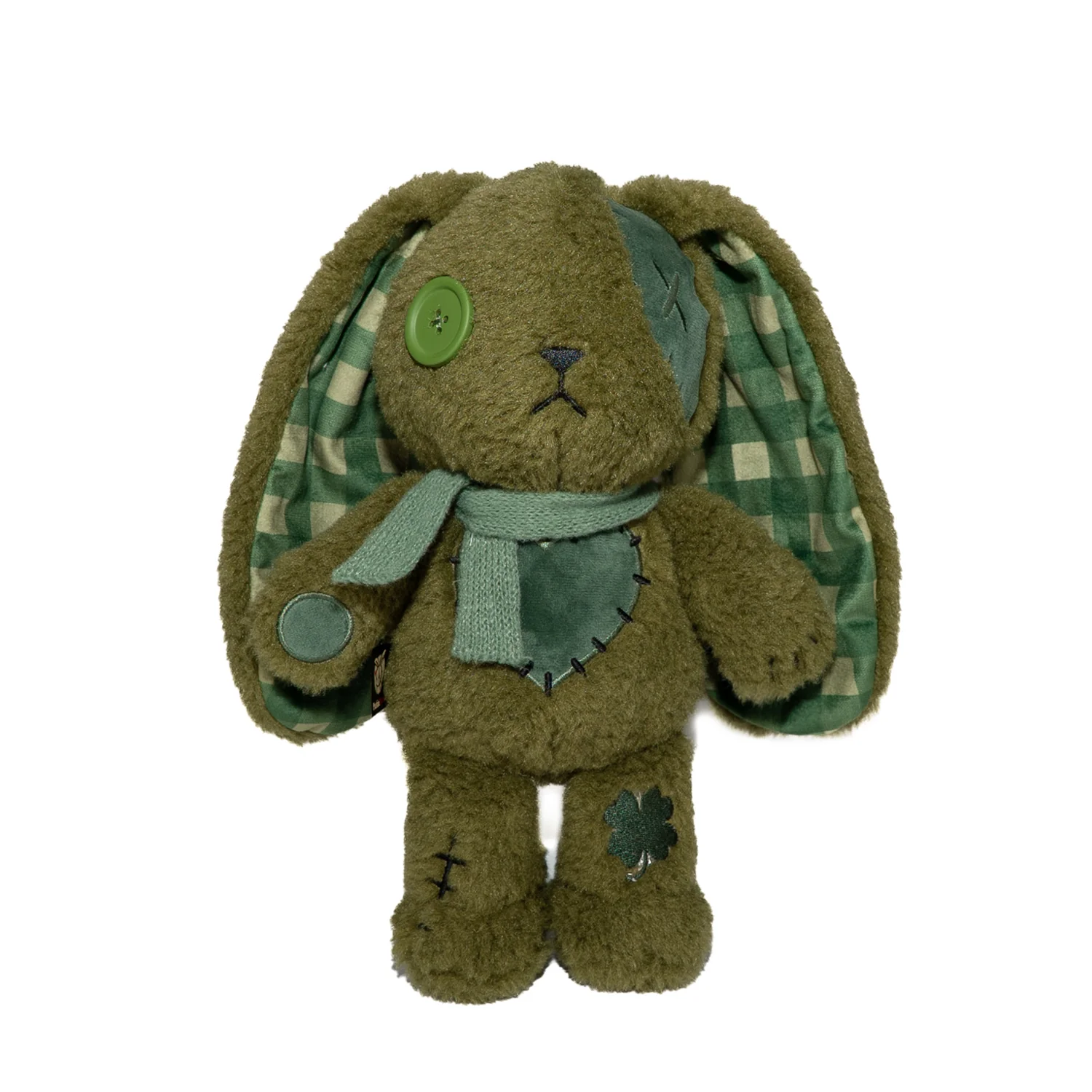 Plushie Dreadfuls - Lucky Green Plaid Love Rabbit - Plush Stuffed Animal - Image 3