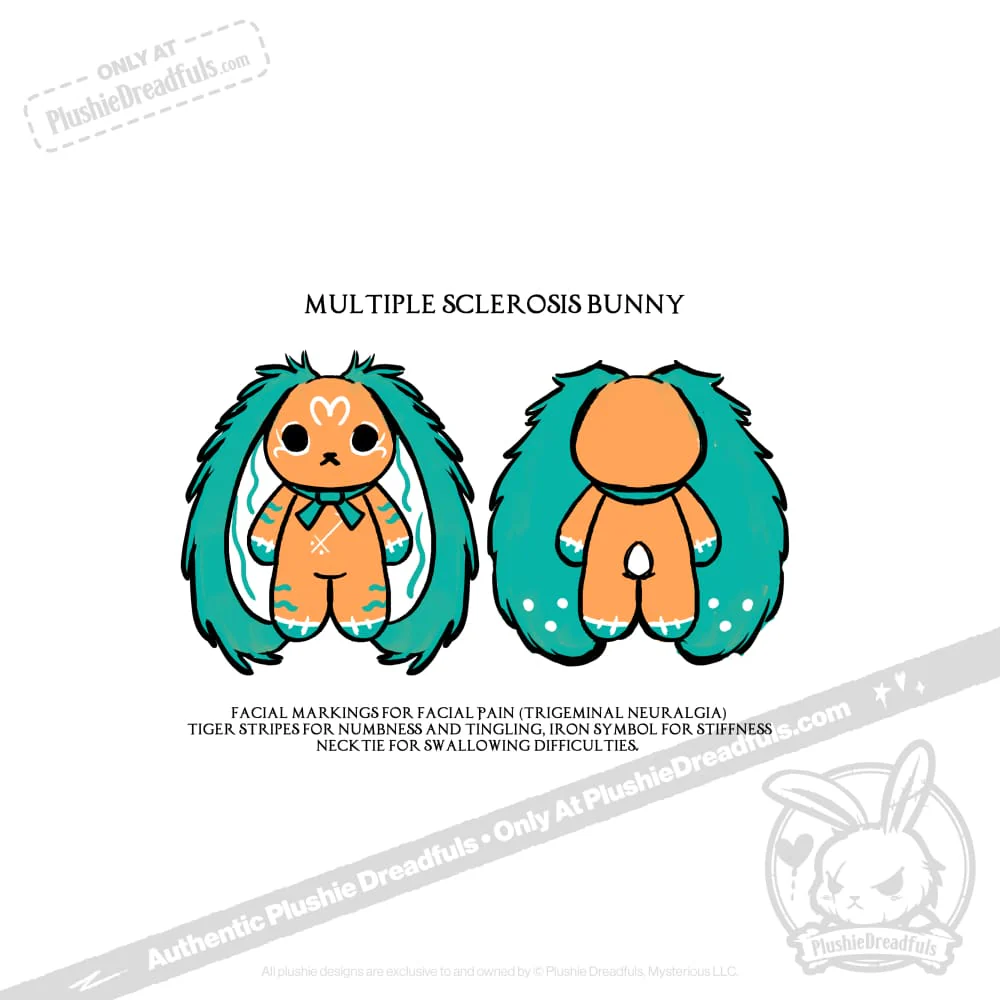 Plushie Dreadfuls - Multiple Sclerosis Rabbit - Plush Stuffed Animal - Image 11