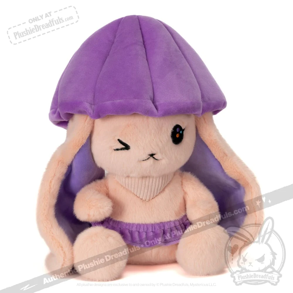 Plushie Dreadfuls -  Mushroom Rabbit - Lilac Bonnet - Plush Stuffed Animal - Image 6