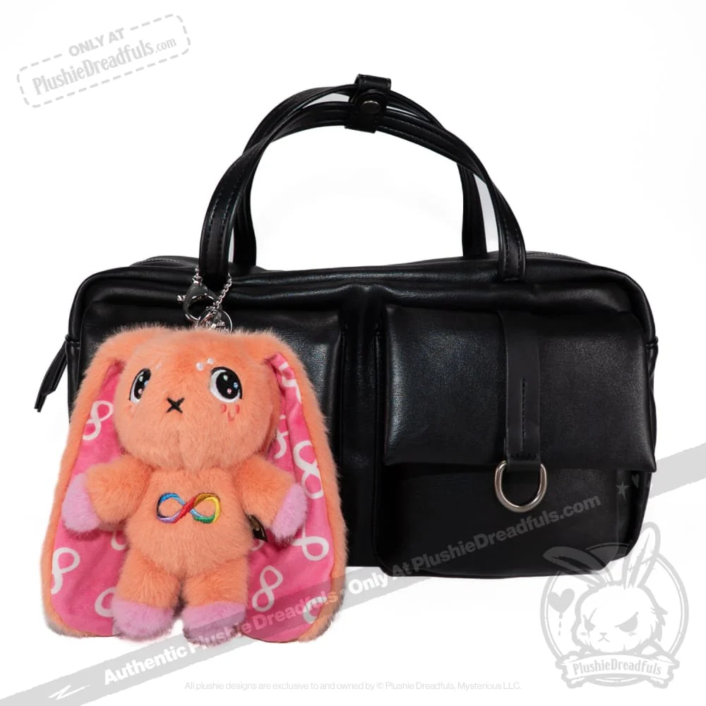 Plushie Dreadfuls - Orange Autism Rabbit Plush Keychain Accessory - Image 6