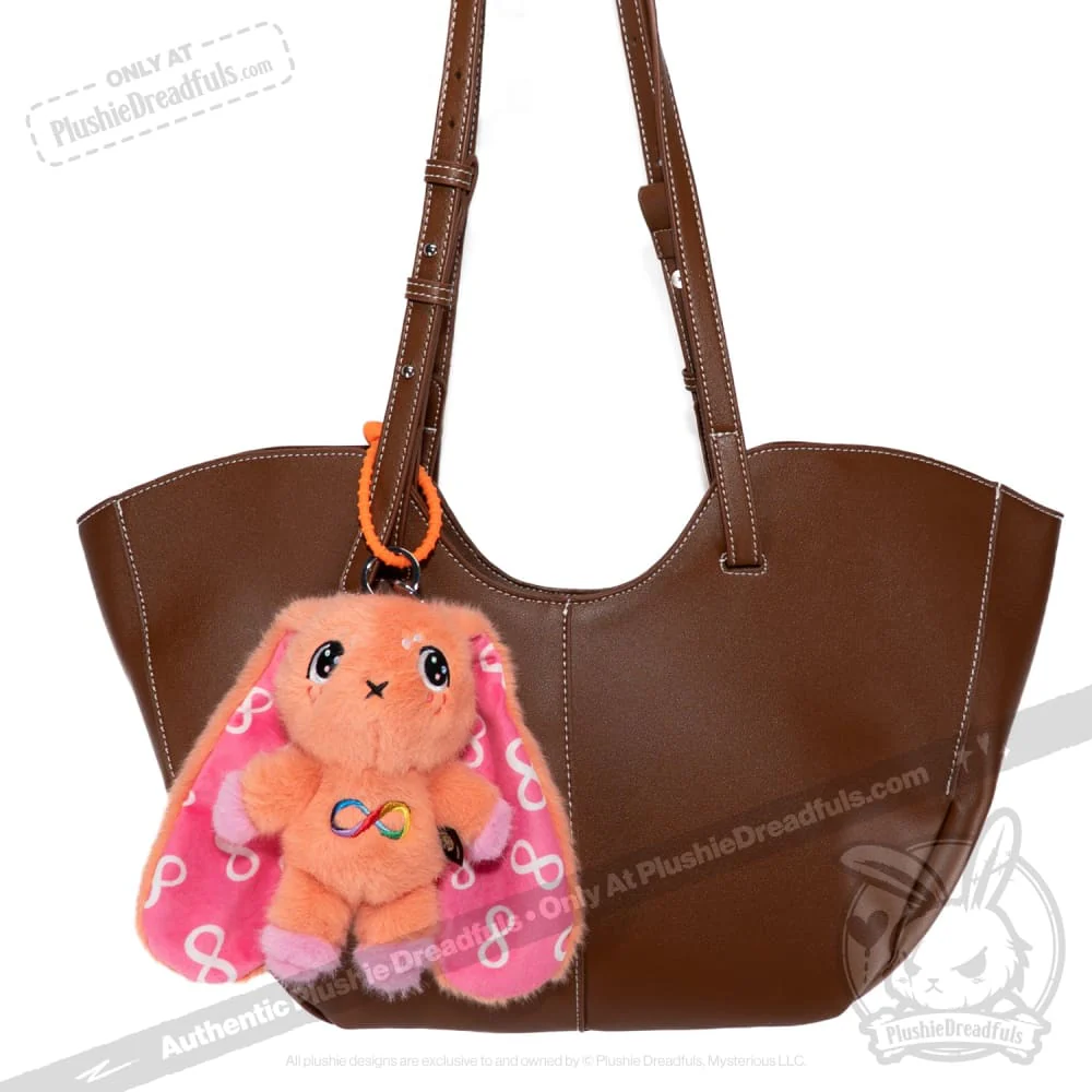 Plushie Dreadfuls - Orange Autism Rabbit Plush Keychain Accessory - Image 9