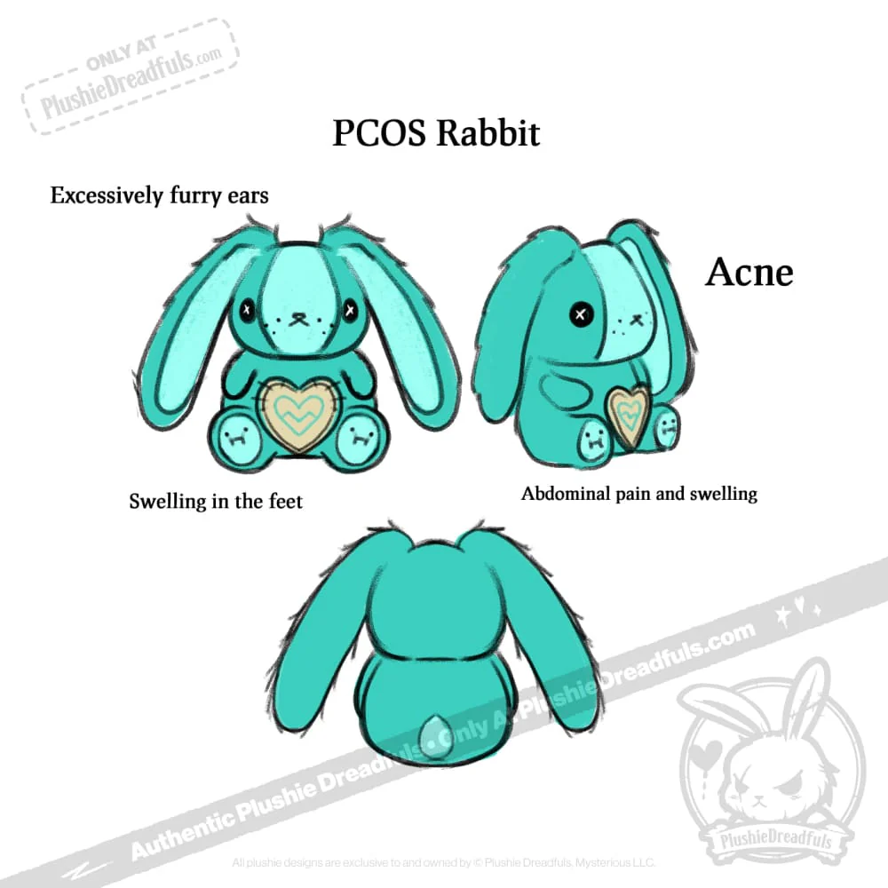 Plushie Dreadfuls - PCOS Rabbit - Plush Stuffed Animal - Image 13