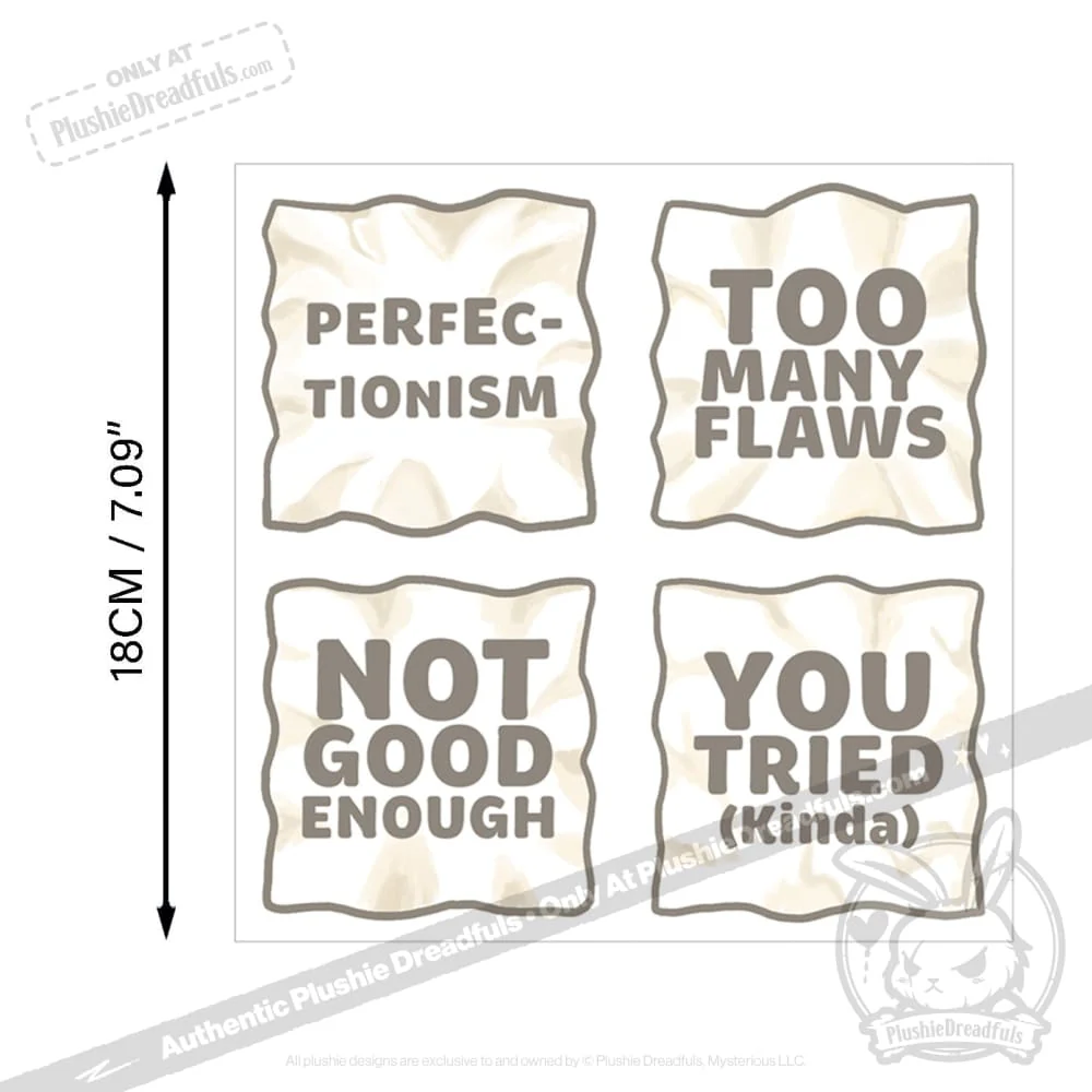 Plushie Dreadfuls Perfectionism Sticker Sheet - Image 2